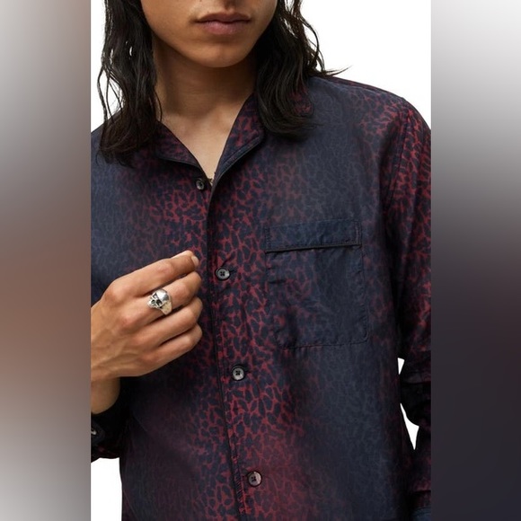 John Varvatos Farron Ombre animal print shirt. Size XS BNWT - Picture 3 of 7